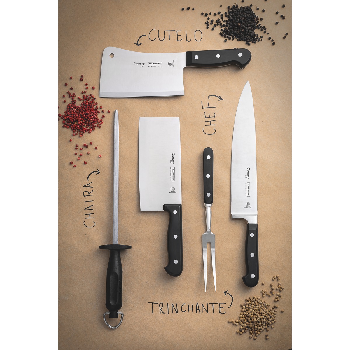 Cuchillo para Chef Tramontina (6”, 8”, 10”, 12” Y 14”) –