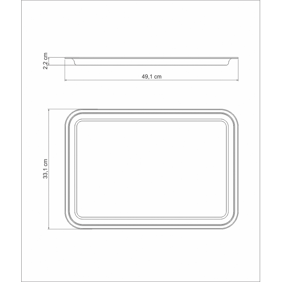 Silver 73029 Bandeja rectangular de acero inoxidable con asas, 14 x 11  pulgadas