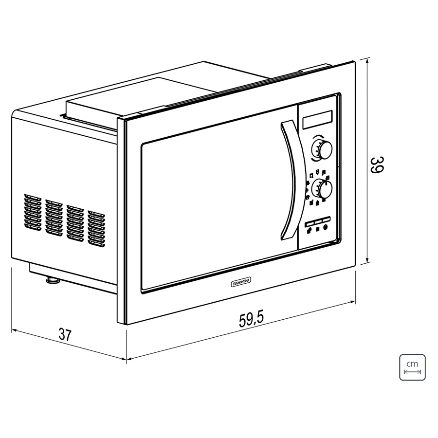 Microondas Empotrado Acero Inox 25L / 0.9 Cu ft (SIENA) - Gasco