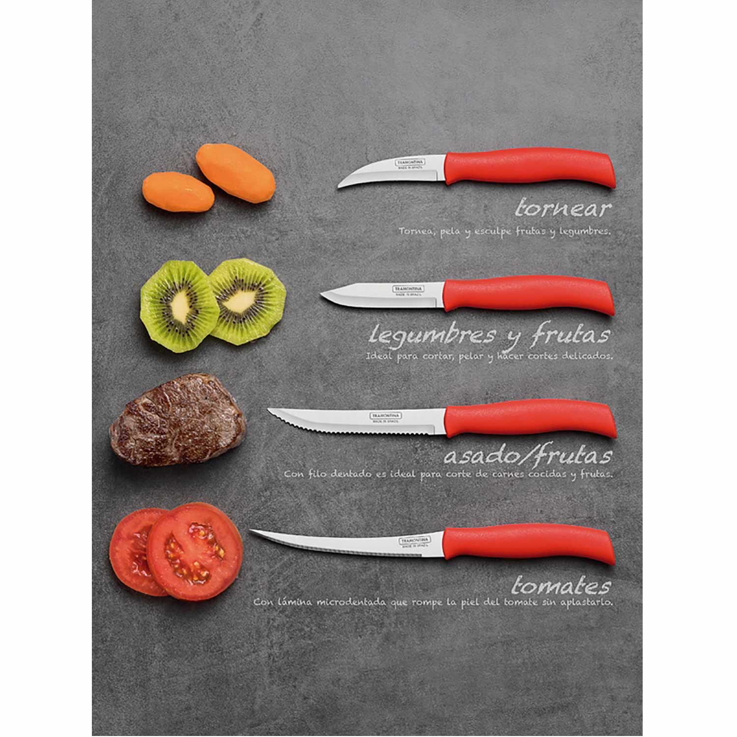 Cuchillo para queso y tomate de 11,5 cm - 3 Claveles POM 910