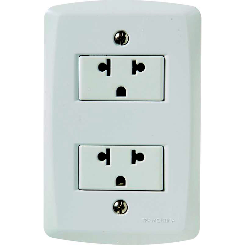 ADAPTADOR UNIVERSAL 10A 250V CON L/T COLOR GRIS - Electro Enchufe