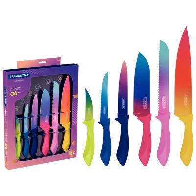 Juego Set Cuchillos Cocina X 6 Piezas Color Colores