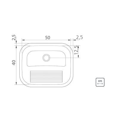 LAVAPLATOS BETA 40 R, STANDARD, DE EMPOTRAR, EN ACERO INOX., 78x43.50 CM