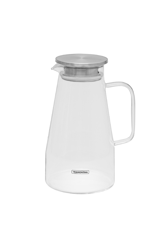 [61227680] JARRA DE VIDRIO 1,8 L. CON TAPA EN ACERO INOX