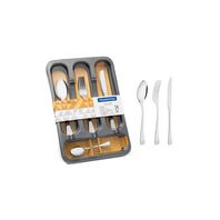 [66945054] JUEGO DE CUBIERTOS EN ACERO INOXIDABLE 24 PIEZAS HAVANA + ORGANIZADOR