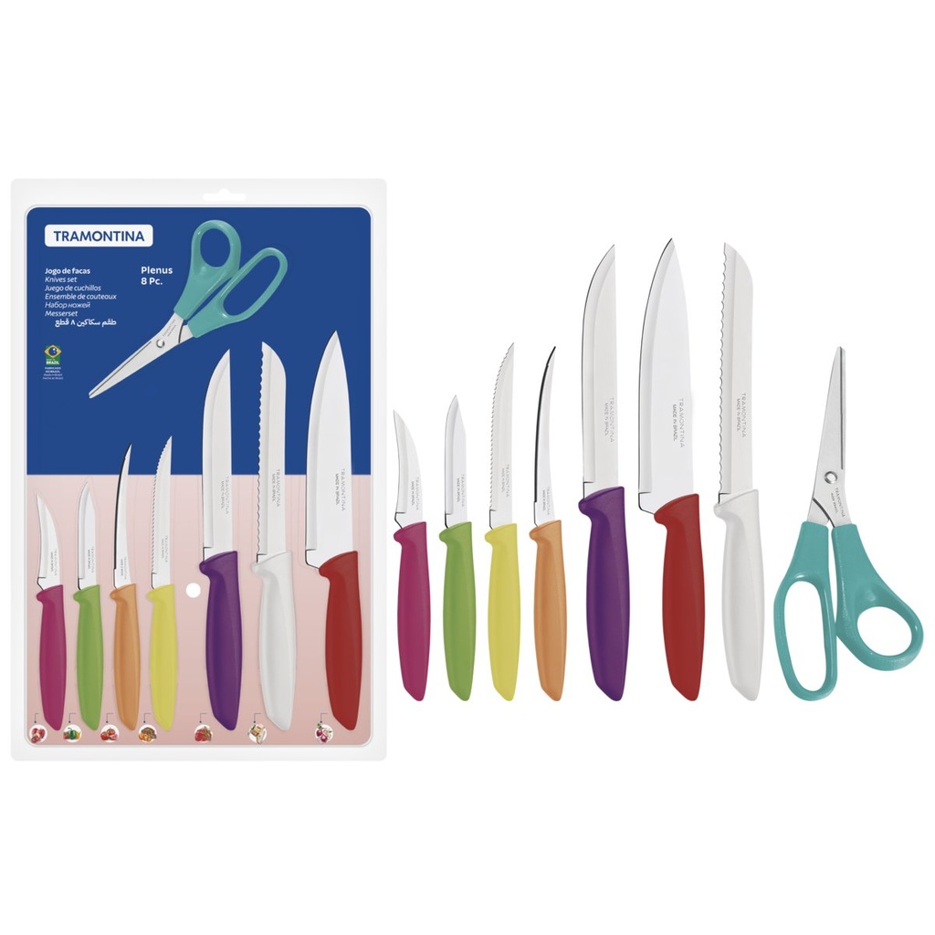 [23498917] JUEGO DE CUCHILLOS MULTICOLOR 8 PIEZAS PLENUS