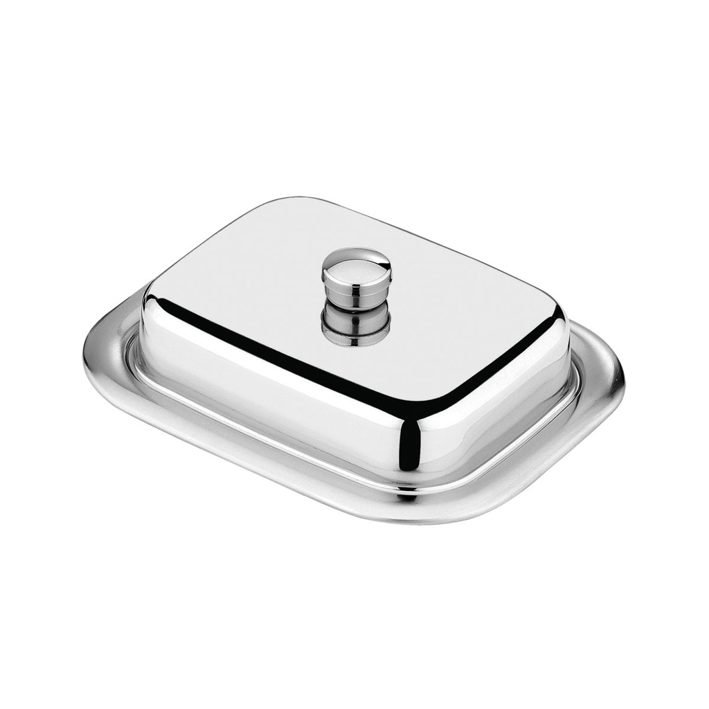 [61273000] MANTEQUILLERA CON TAPA EN ACERO INOXIDABLE ROTONDA