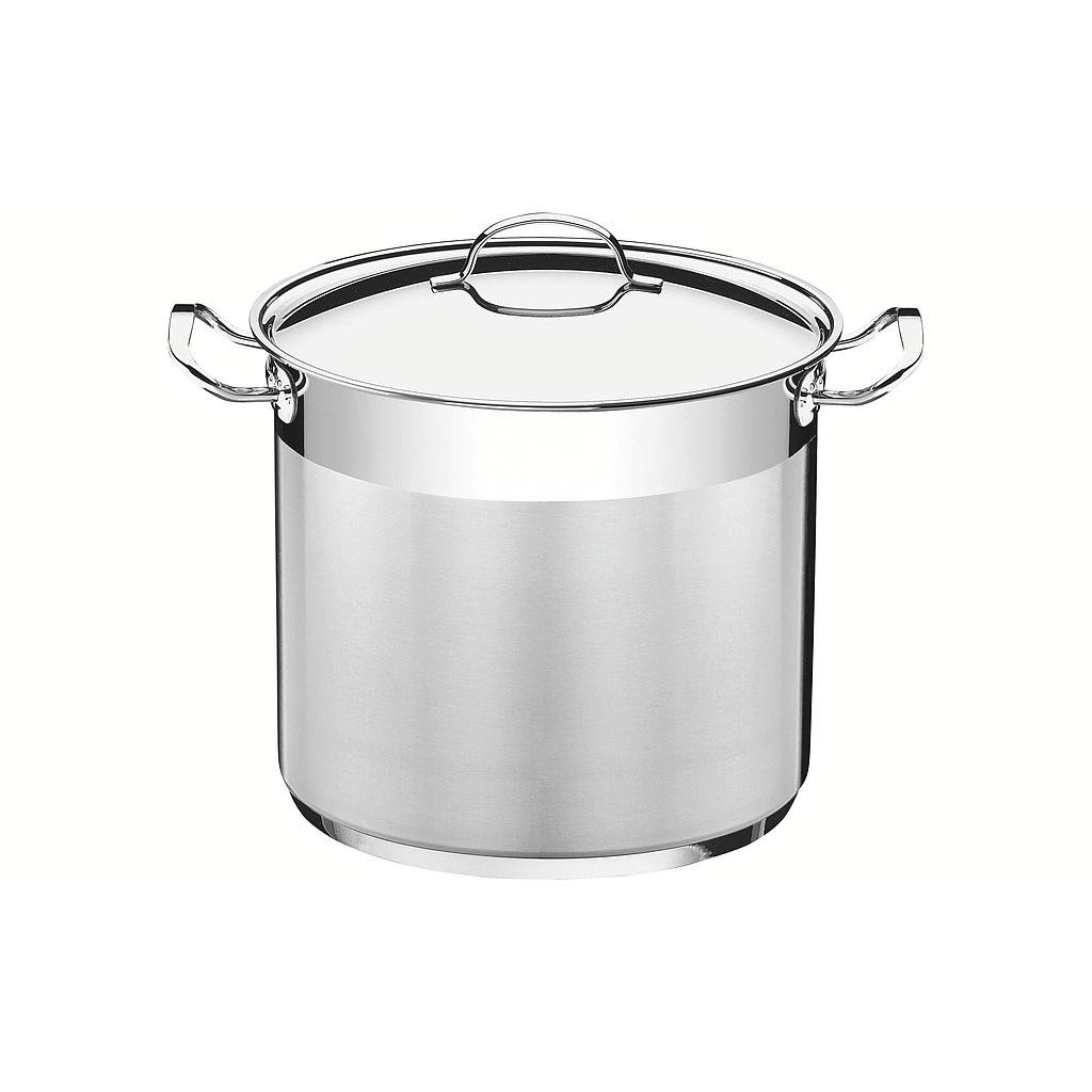 OLLA EMPRESARIAL ALTA CON TAPA CON FONDO TRIPLE ACERO INOXIDABLE Ø 28 CM 15,7 L. PROFESSIONAL