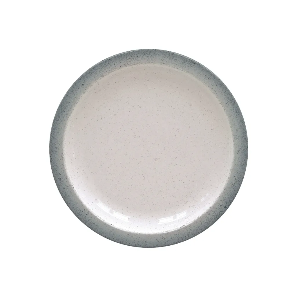 PLATO RASO EN PORCELANA Ø28 CM. RUSTICO CINZA