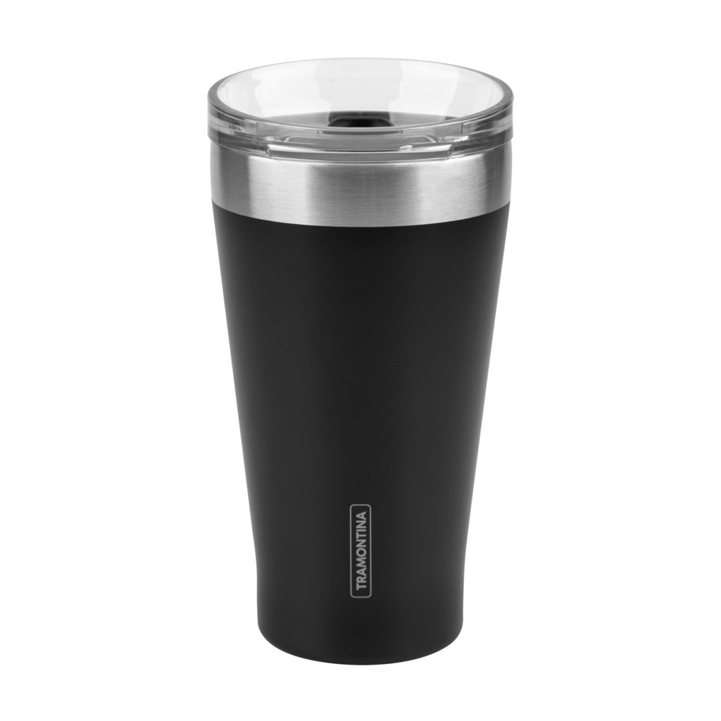 [61646505] VASO TERMICO CON TAPA - NEGRO