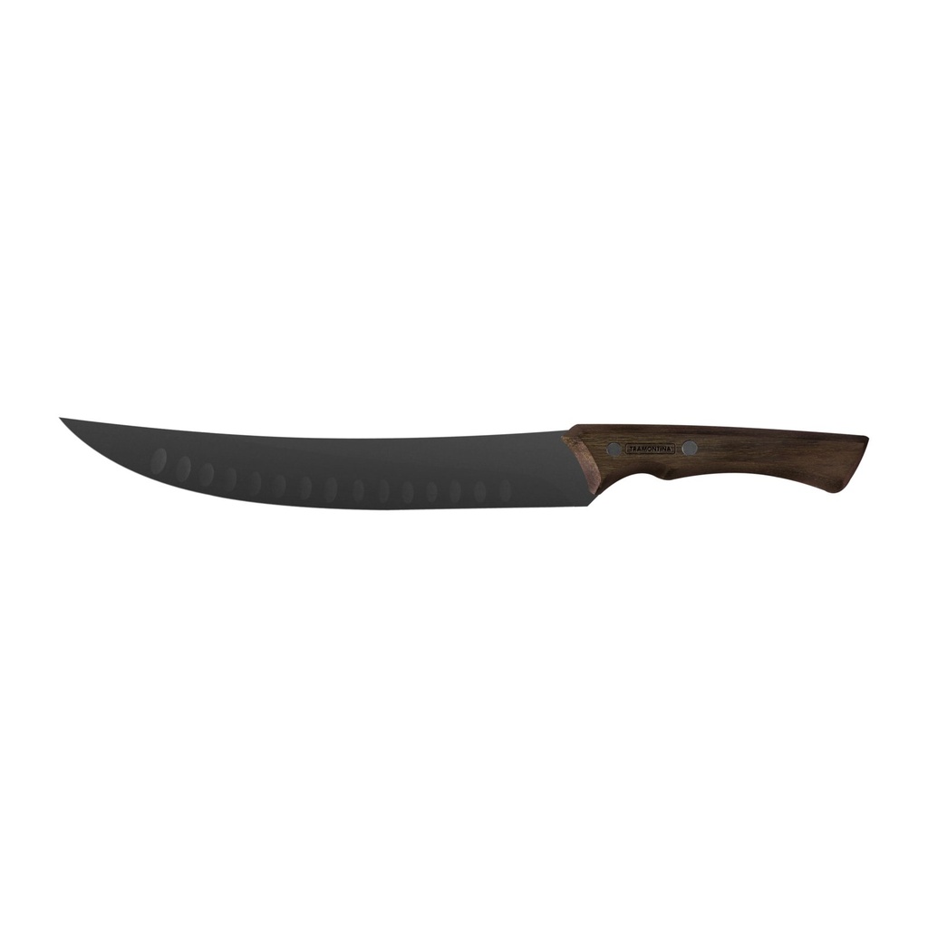 CUCHILLO PARA CARNE 10" CON MANGO DE MADERA CHURRASCO BLACK