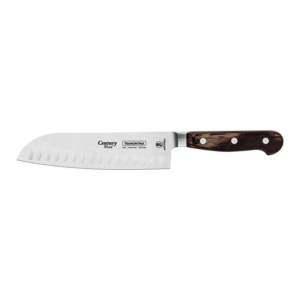 [21542197] CUCHILLO SANTOKU 7" CENTURY WOOD CON MANGO DE MADERA