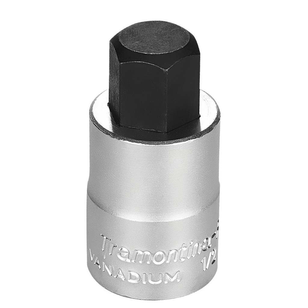 DADO EN ACERO CROMO VANADIO PUNTA HEXAGONAL 17 MM - ENCASTRE 1/2"