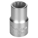 DADO ESTRIADO EN ACERO CROMO VANADIO 13 MM - ENCASTRE 1/2"