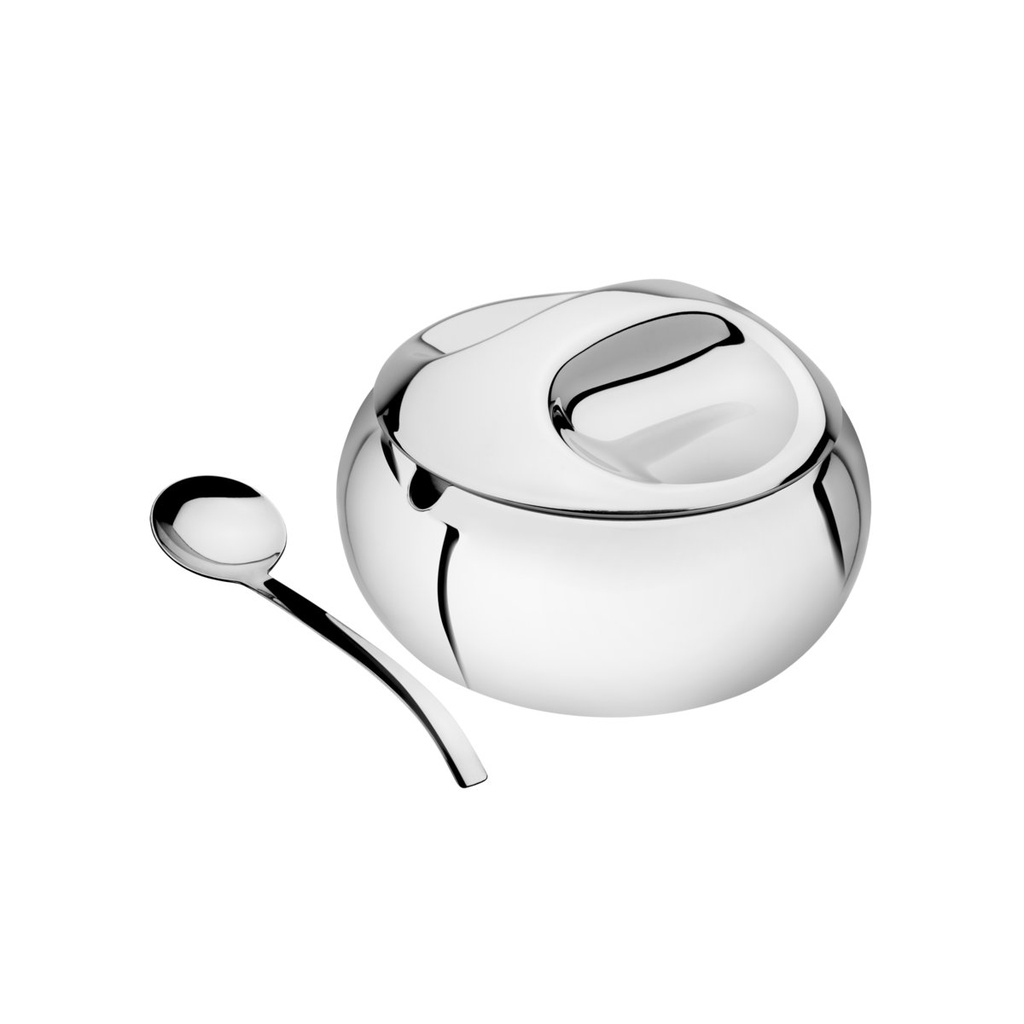 [64400500] AZUCARERO CON CUCHARA 0,32 L. EN ACERO INOXIDABLE SERVICE