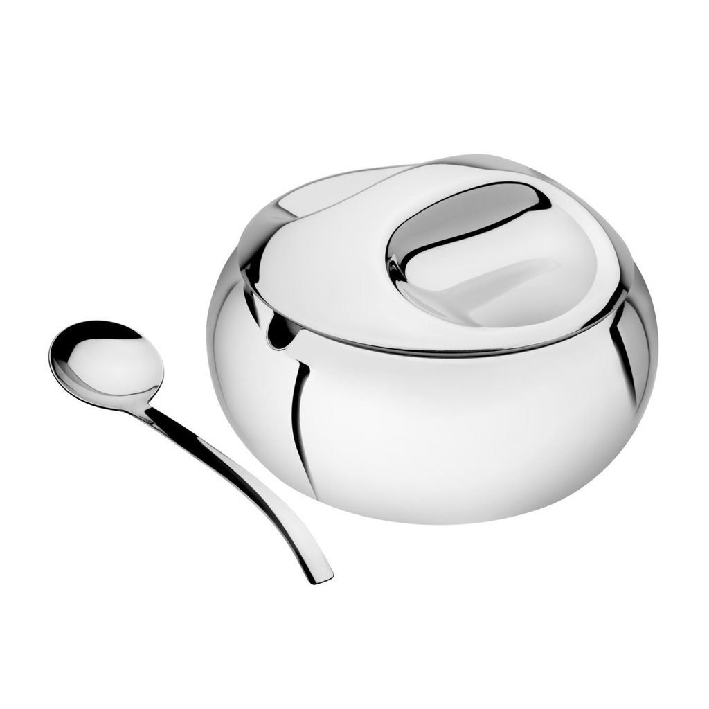 AZUCARERO CON CUCHARA DE 1.1 LITROS EN ACERO INOXIDABLE SERVICE