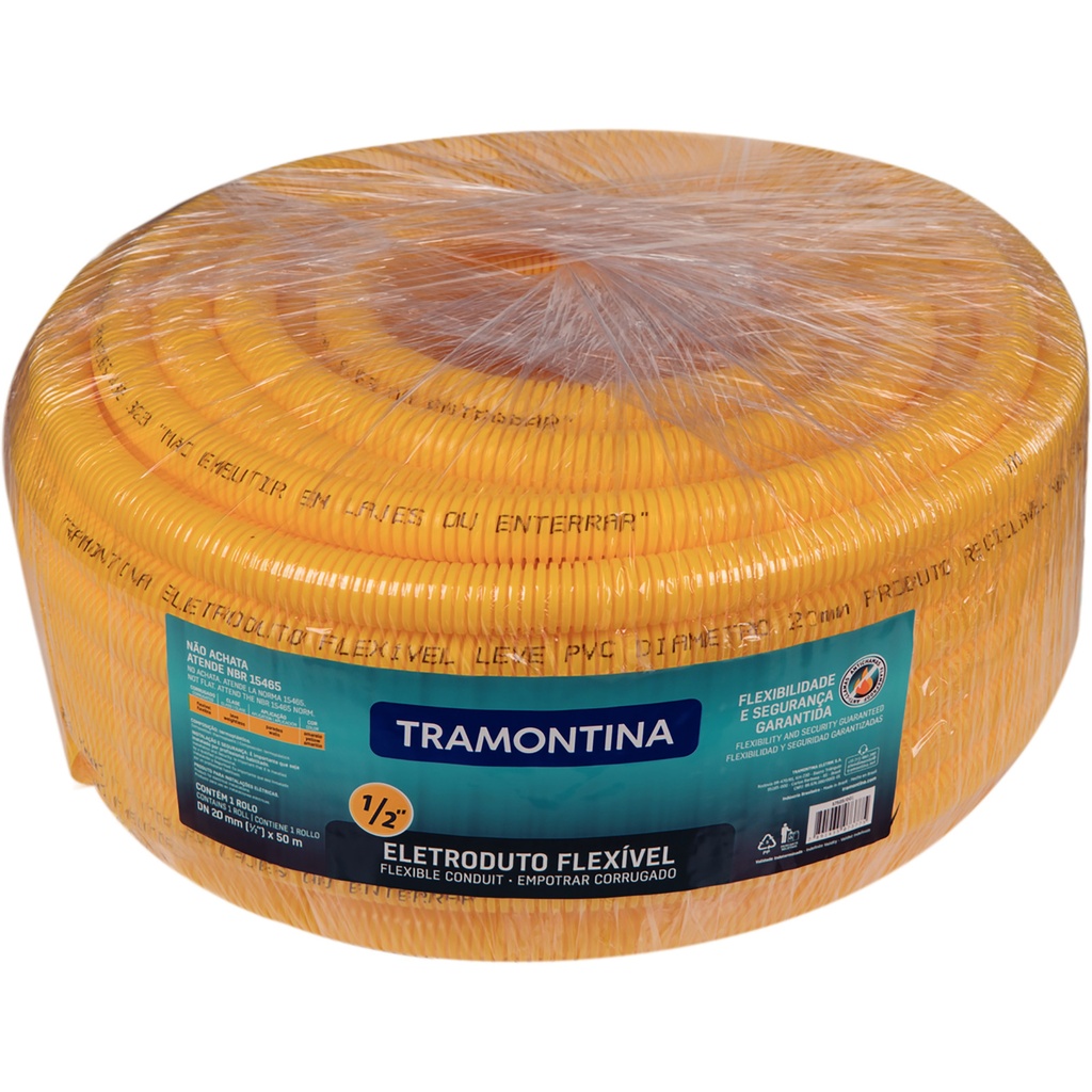 [57505001] ELECTRODUCTO FLEXIBLE CORRUGADO LEVE DN 20 1/2'' 50 METROS
