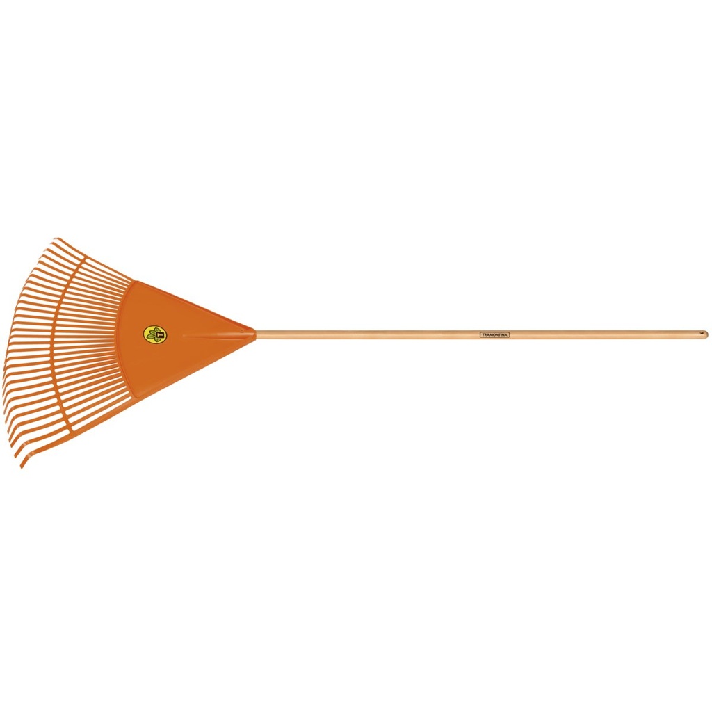 [77856801] ESCOBA PLASTICA, 30 DIENTES, MANGO DE MADERA 120 CM
