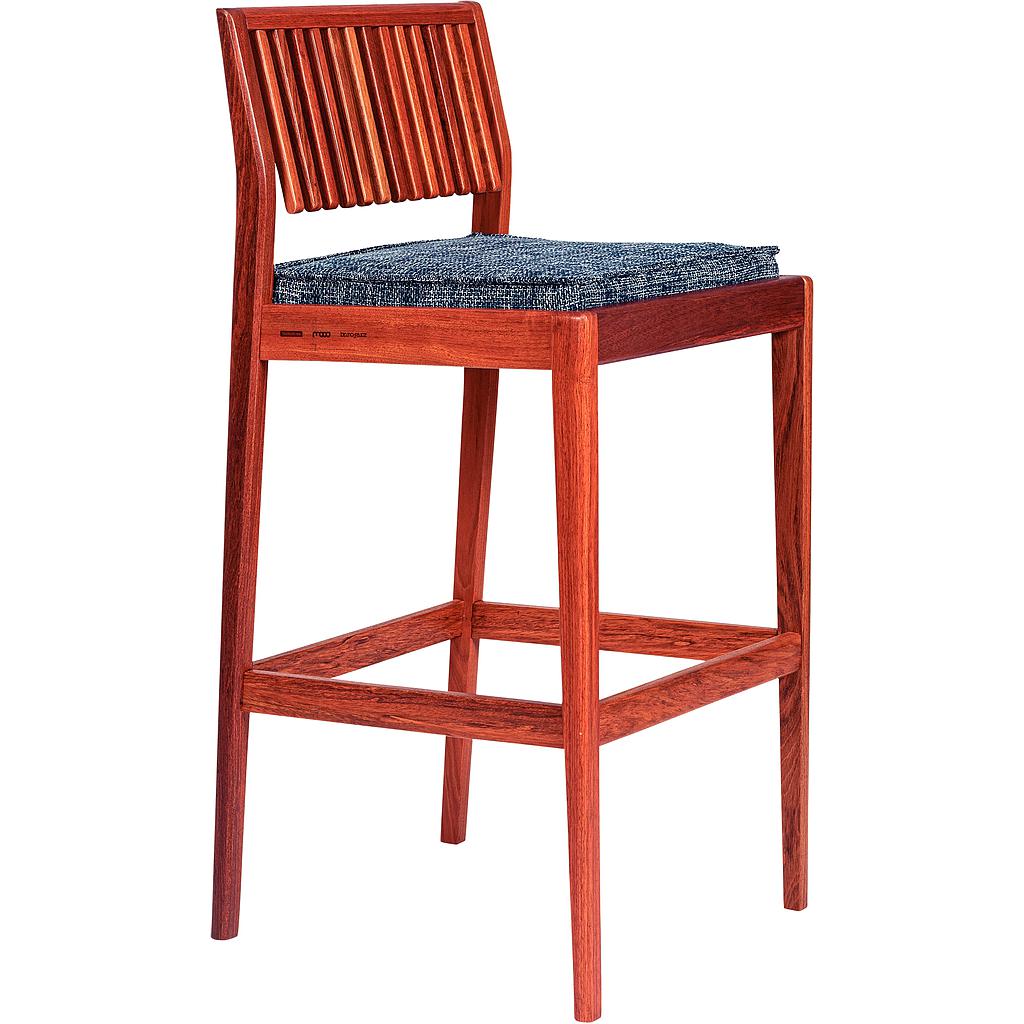 BANCO ALTA DE MADERA JATOBA CON ACABADO ECOCLEAR PARA EXTERIOR - MOOD BY BRUNO FAUCZ