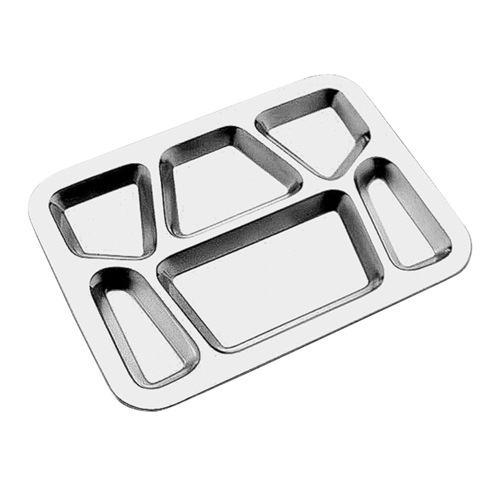 BANDEJA AUTO-SERVICIO 6 CAVIDADES ACERO INOXIDABLE