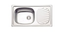 FREGADERO DE EMPOTRAR EN ACERO INOXIDABLE 78X43 CM
