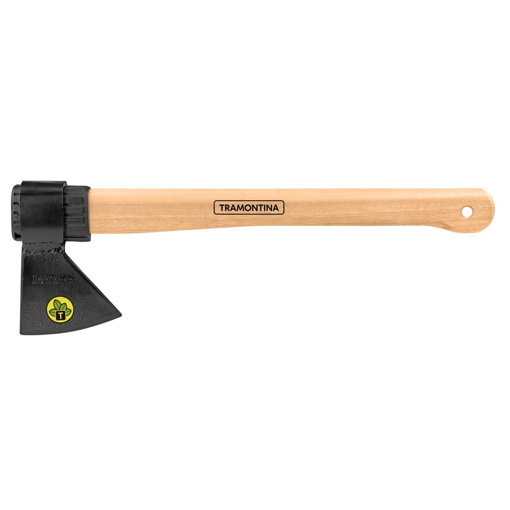 HACHA SOLDADA CABEZA REDONDA, LAMINA DE 17 CM, MANGO DE MADERA 50 CM