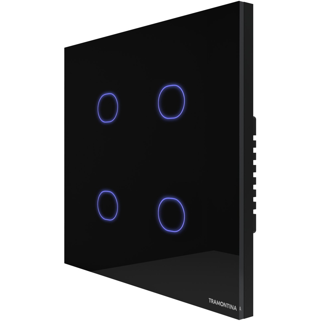 [57199250] INTERRUPTOR ONNE TOUCH SMART 4X4  NEGRO CON 4 CANALES