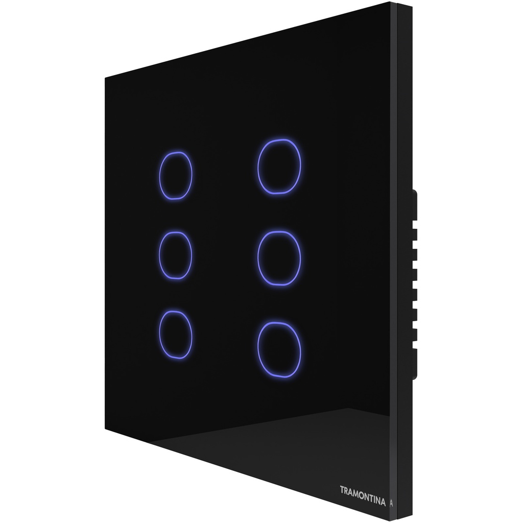 [57199251] INTERRUPTOR ONNE TOUCH SMART 4X4 NEGRO CON 6 CANALES