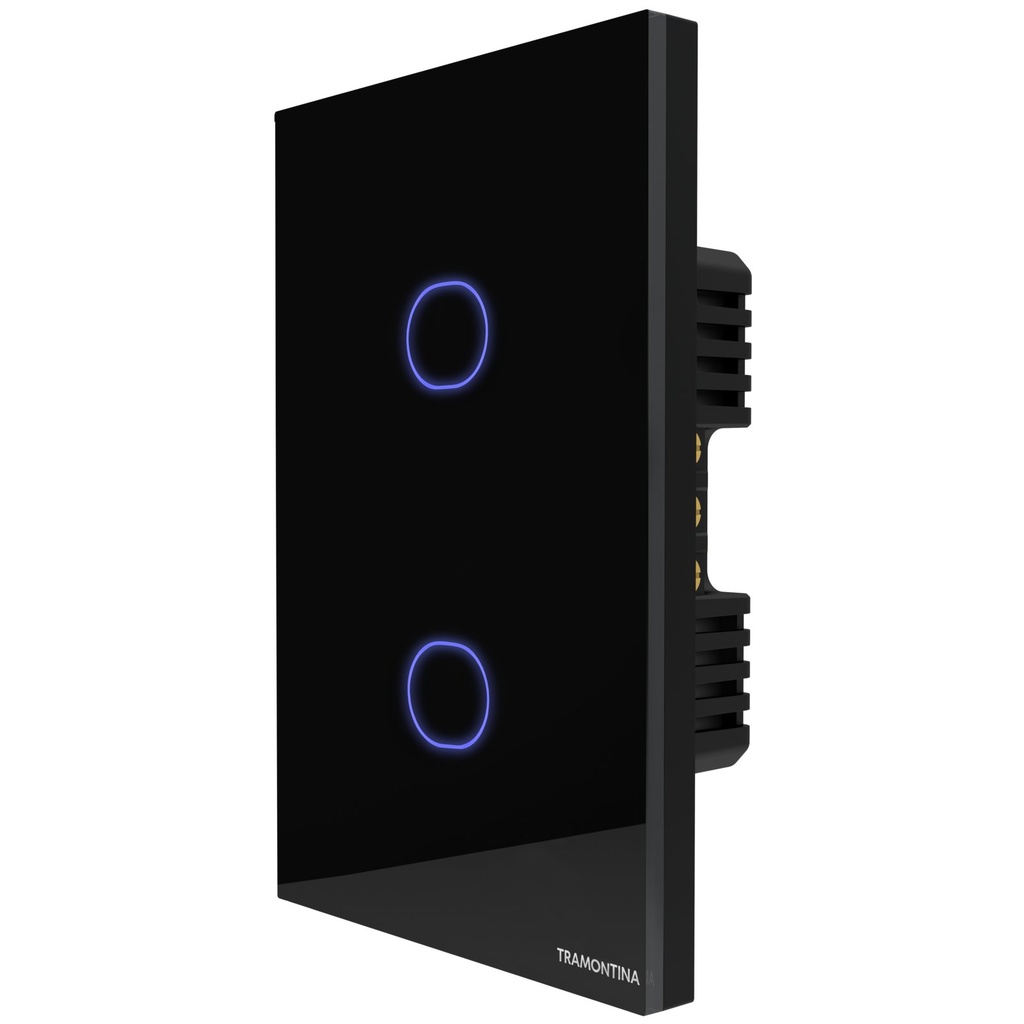 [57199051] INTERRUPTOR TOUCH 2 CH SMART NEGRO