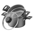 JUEGO COZI VAPORE ANTIADHERENTE 16 CM.  1,8 L TURIM