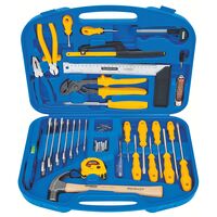JUEGO DE HERRAMIENTAS - 30 PIEZAS, CON MALETIN PLASTICO