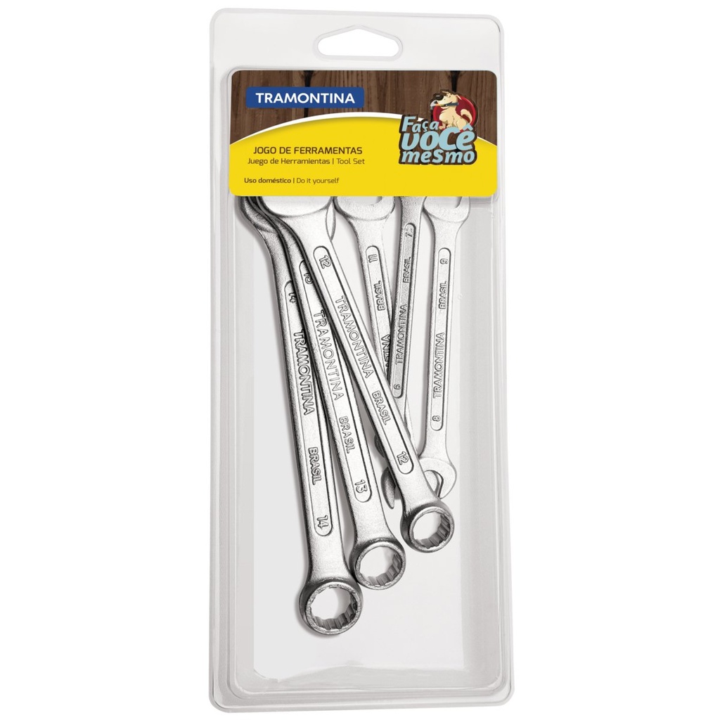 [43408152] JUEGO DE LLAVES FIJAS Y COMBINADAS - 6 PIEZAS