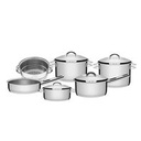JUEGO DE OLLAS EN ACERO INOXIDABLE FONDO TRIPLE 6 PIEZAS SOLAR