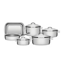 JUEGO DE OLLAS EN ACERO INOXIDABLE FONDO TRIPLE 6 PIEZAS SOLAR
