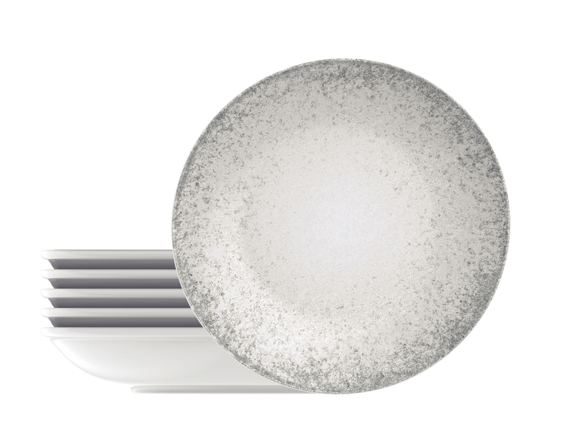 JUEGO DE PLATOS HONDOS DE PORCELANA Ø22 CM. 6 PIEZAS CAMILA