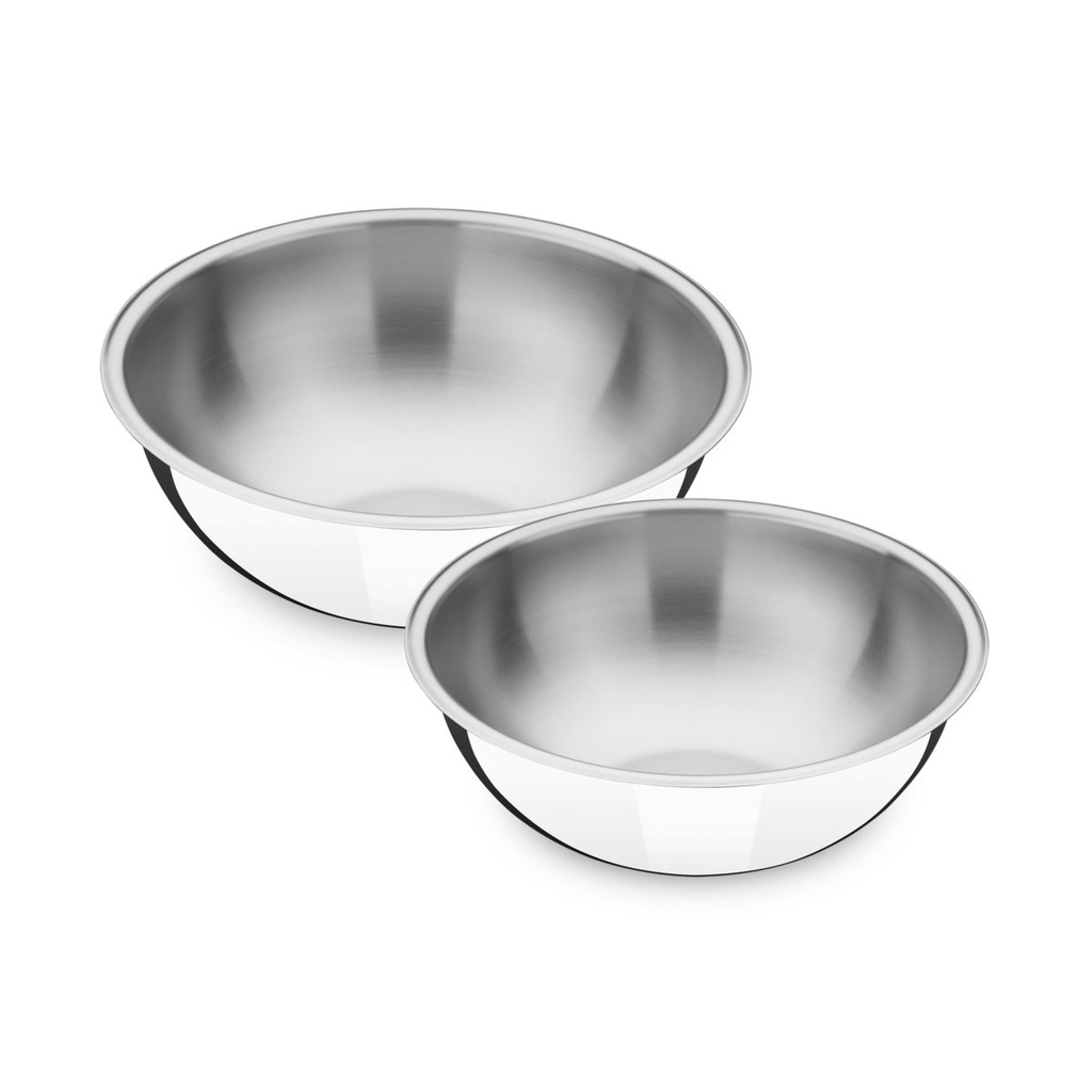 [64220220] JUEGO DE POTES EN ACERO INOXIDABLE 2 PIEZAS CUCINA