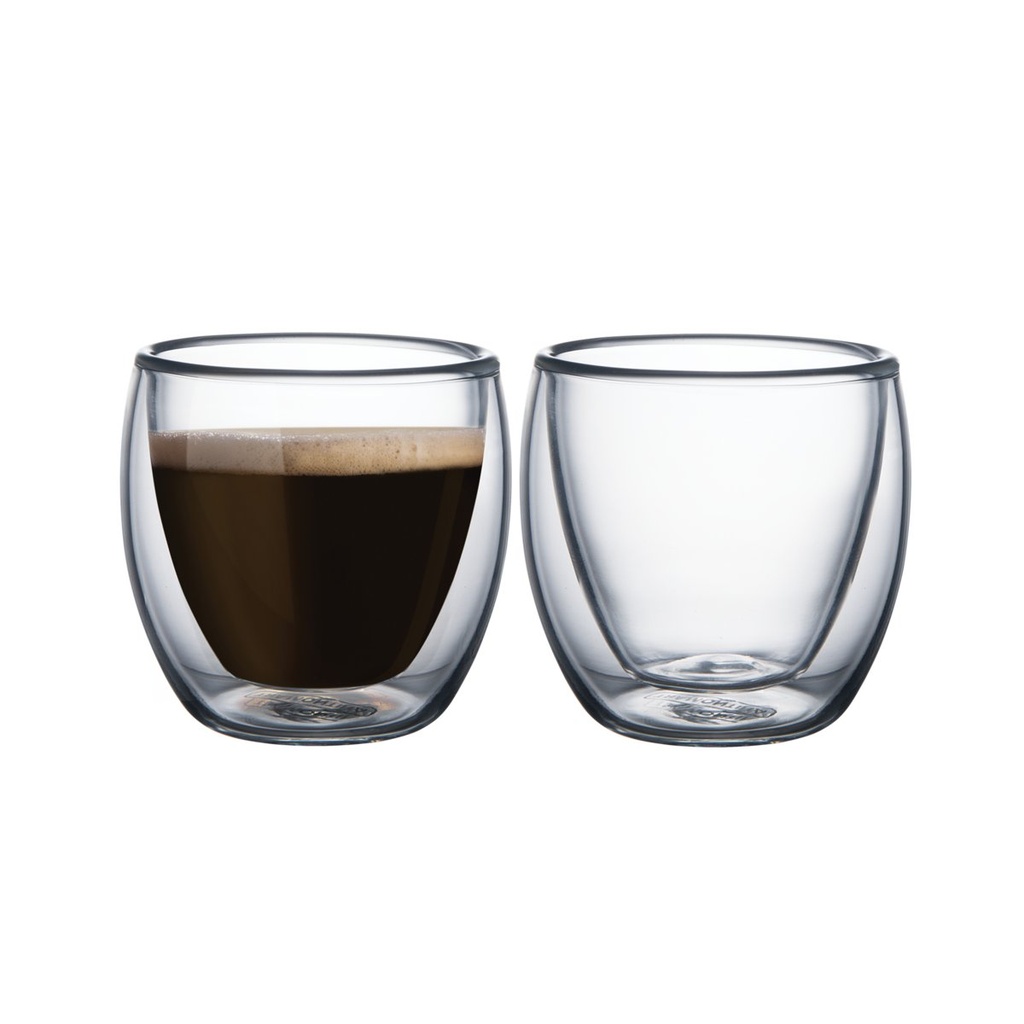 JUEGO DE TAZAS DE CAFE 2 PIEZAS CON DOBLE VIDRIADO