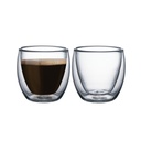 JUEGO DE TAZAS DE CAFE 2 PIEZAS CON DOBLE VIDRIADO