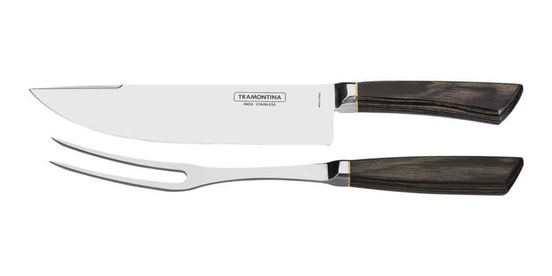 JUEGO DE UTENSILIOS PARA CHURRASCO 2 PIEZAS POLYWOOD