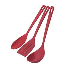 [25099714] JUEGO DE UTENSILIOS ROJOS 3 PIEZAS EASY