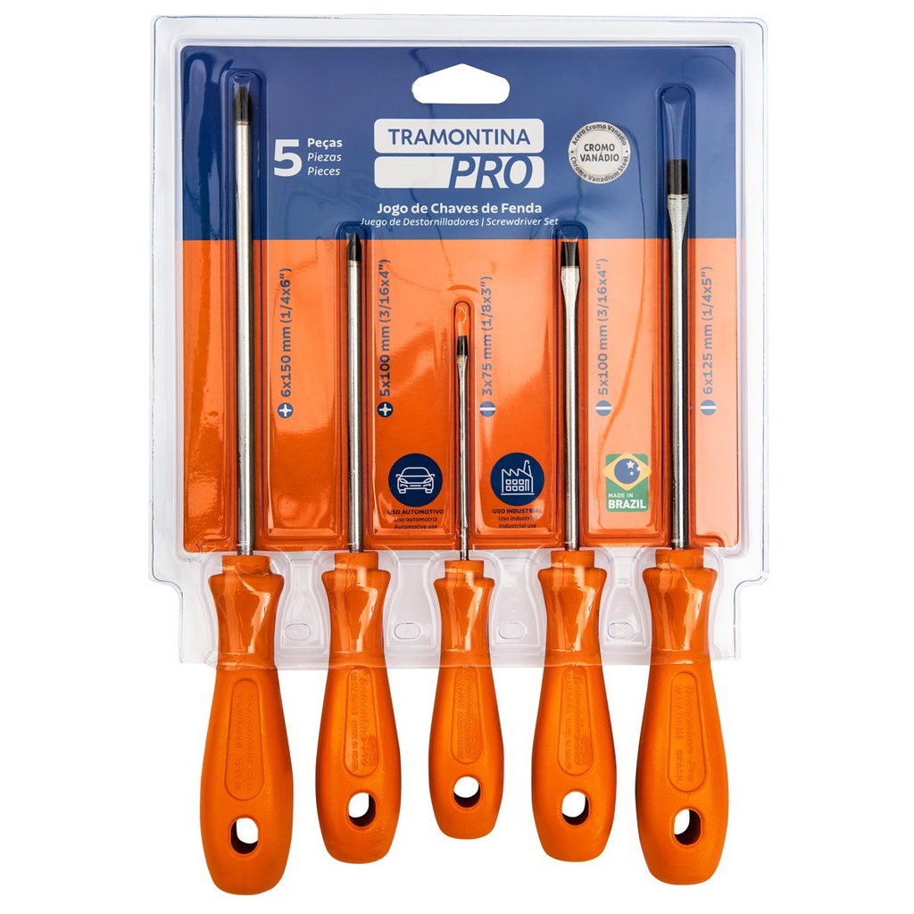 [44130505] JUEGO DESTORNILLADORES 5 PIEZAS PRO