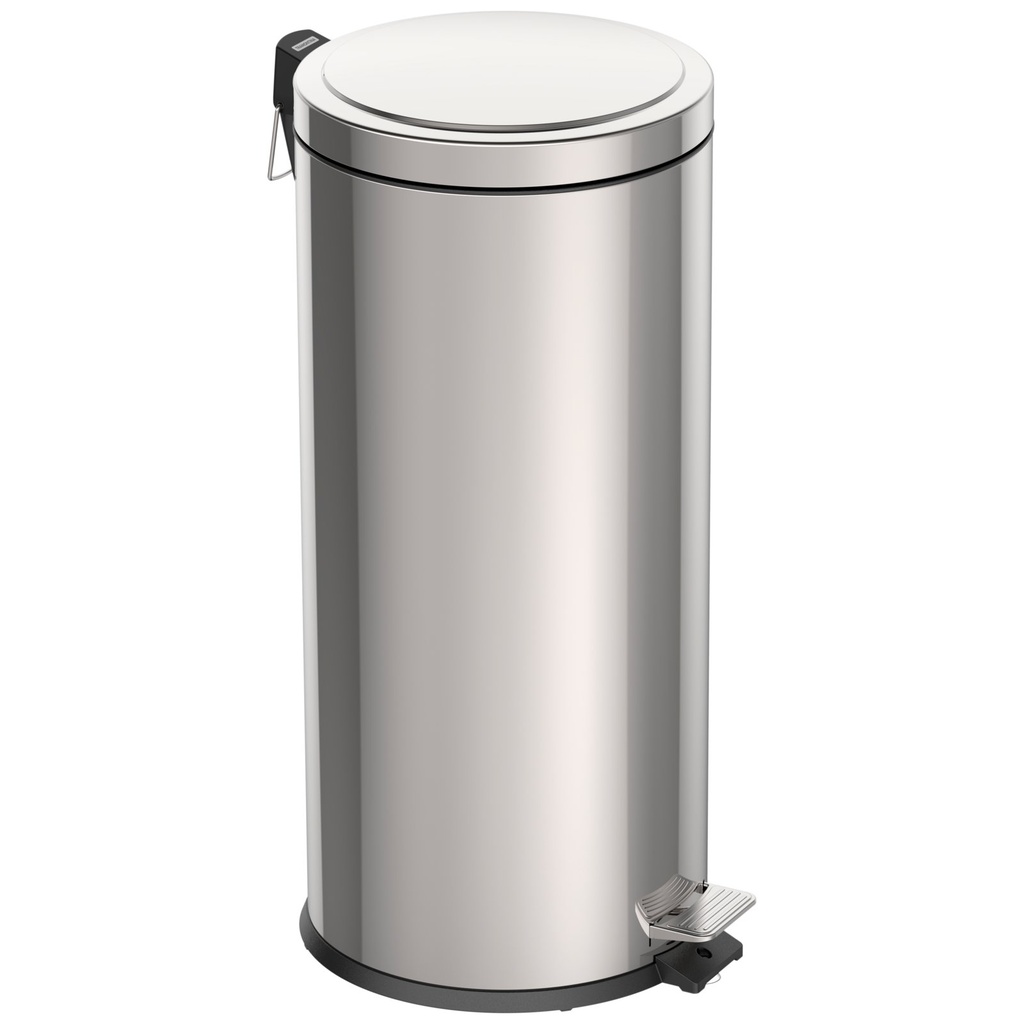 BASURERO BRASIL 30 L, CON PEDAL, EN ACERO INOX.