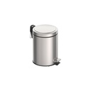 BASURERO BRASIL 5 L, CON PEDAL, EN ACERO INOX.