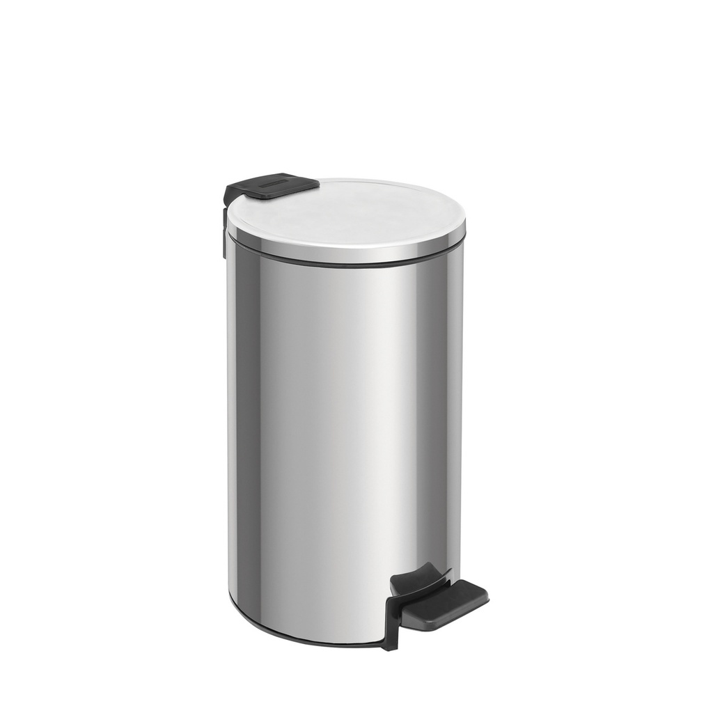 BASURERO LOOP 5 L, CON PEDAL, EN ACERO INOX. PULIDO