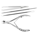 JUEGO PARA CUTICULAS + PINZA 4 PZAS