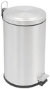 BASURERO BRASIL PLUS 12 L, CON PEDAL, CIERRE SUAVE, EN ACERO INOX.