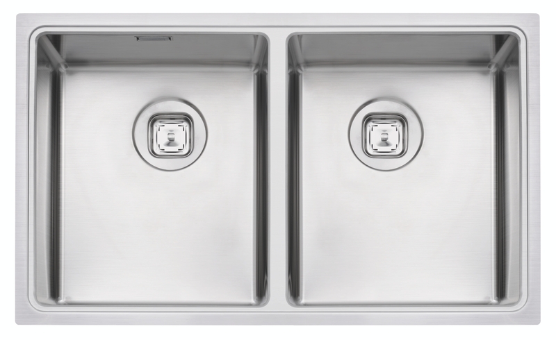 [94009103] LAVAPLATOS DOBLE QUADRUM 2C 34, DESIGN COLLECTION, EN ACERO INOX., 77X46 CM