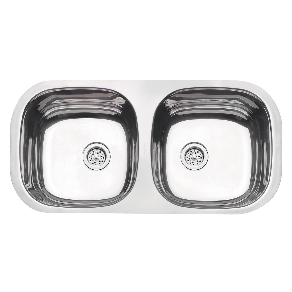 [94061400] LAVAPLATOS ISIS 2C 34 BL, PERFECTA, DE EMPOTRAR, EN ACERO INOX., 78X39.80 CM