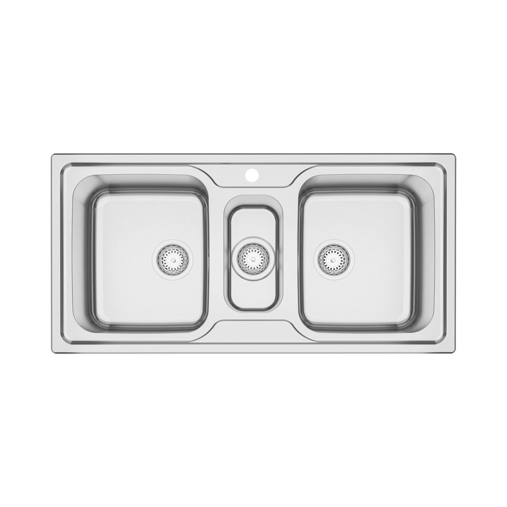 LAVAPLATOS MAREA 2.5 C 34, PRIME, DE EMPOTRAR, EN ACERO INOX., 100X50 CM CON AGUJERO PARA MEZCLADOR