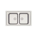 LAVAPLATOS MAREA 2C 34 EN ACERO INOX., 86X50 CM. CON AGUJERO PARA MEZCLADOR